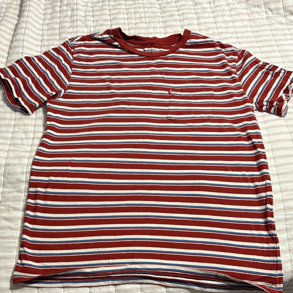 Levi's Red and White Striped Tee